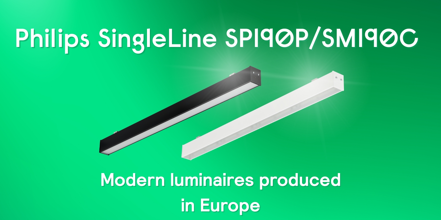 Philips SingleLine – modern luminaire produced in Europe